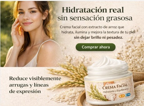 Crema Facial de Arroz Natural