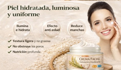Crema Facial de Arroz Natural