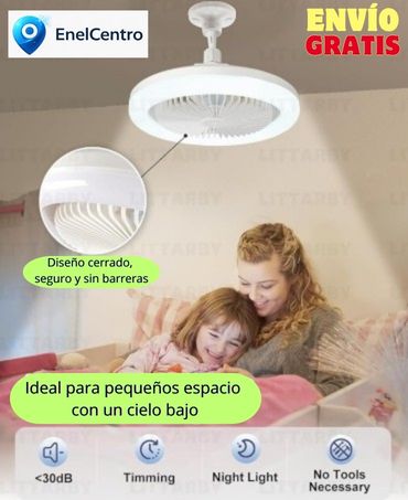 VENTILADOR DE TECHO CON LUZ 3 EN 1