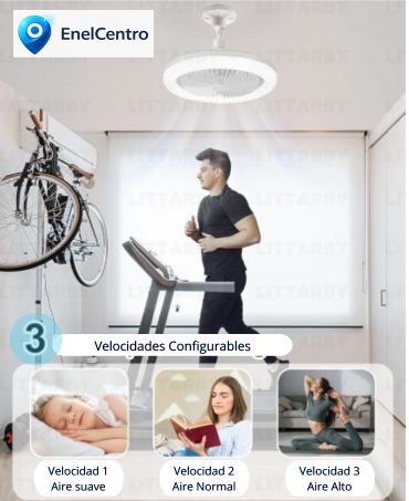 VENTILADOR DE TECHO CON LUZ 3 EN 1